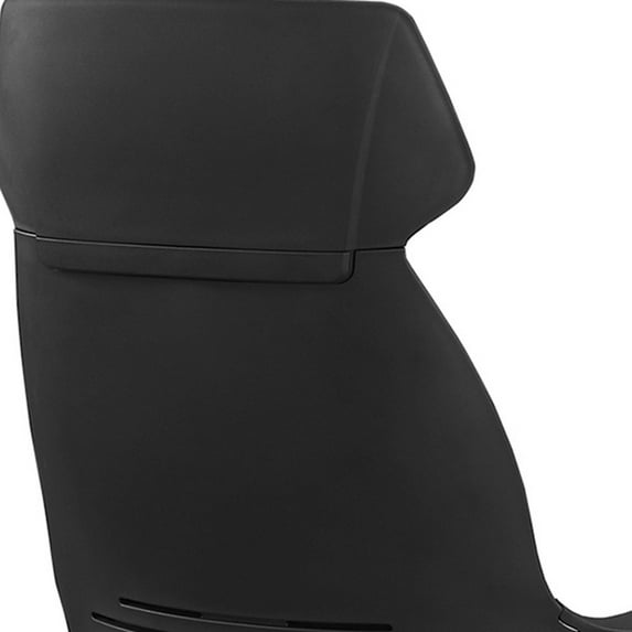 26" x 25" x 96" Black Foam Polypropylene Microfiber High Back Office Chair
