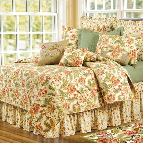 26" x 26" Amelia Floral Cotton Euro Sham - Machine Washable