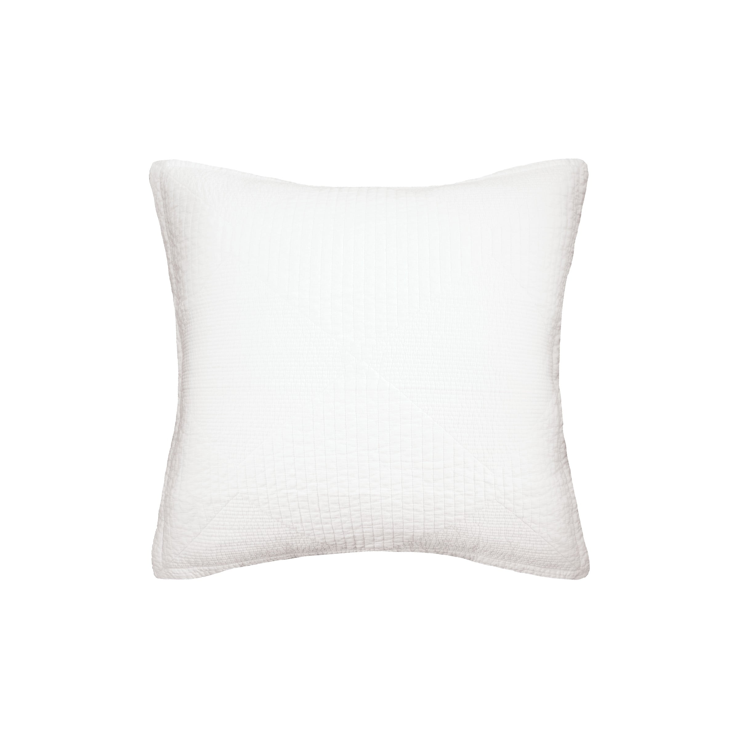 Graham 26'' x 26'' White Cotton Diamond Quilted Euro Sham