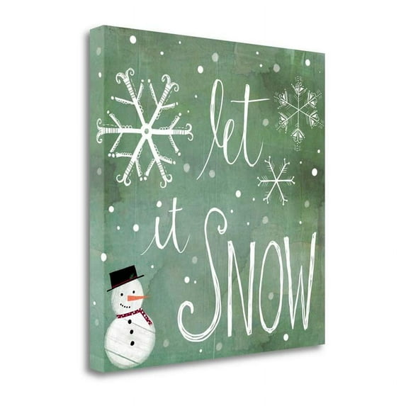 26" x 26" Let It Snow By Katie Doucette - Print on Canvas Fabric Multi-Color