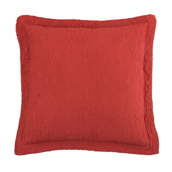 Paprika Matelasse Cotton Euro Sham 26" x 26"