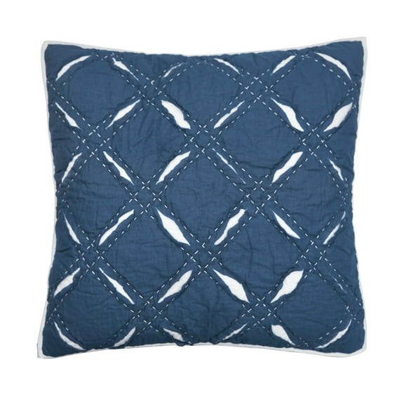 Parker Indigo Cotton Euro Sham 26" x 26"