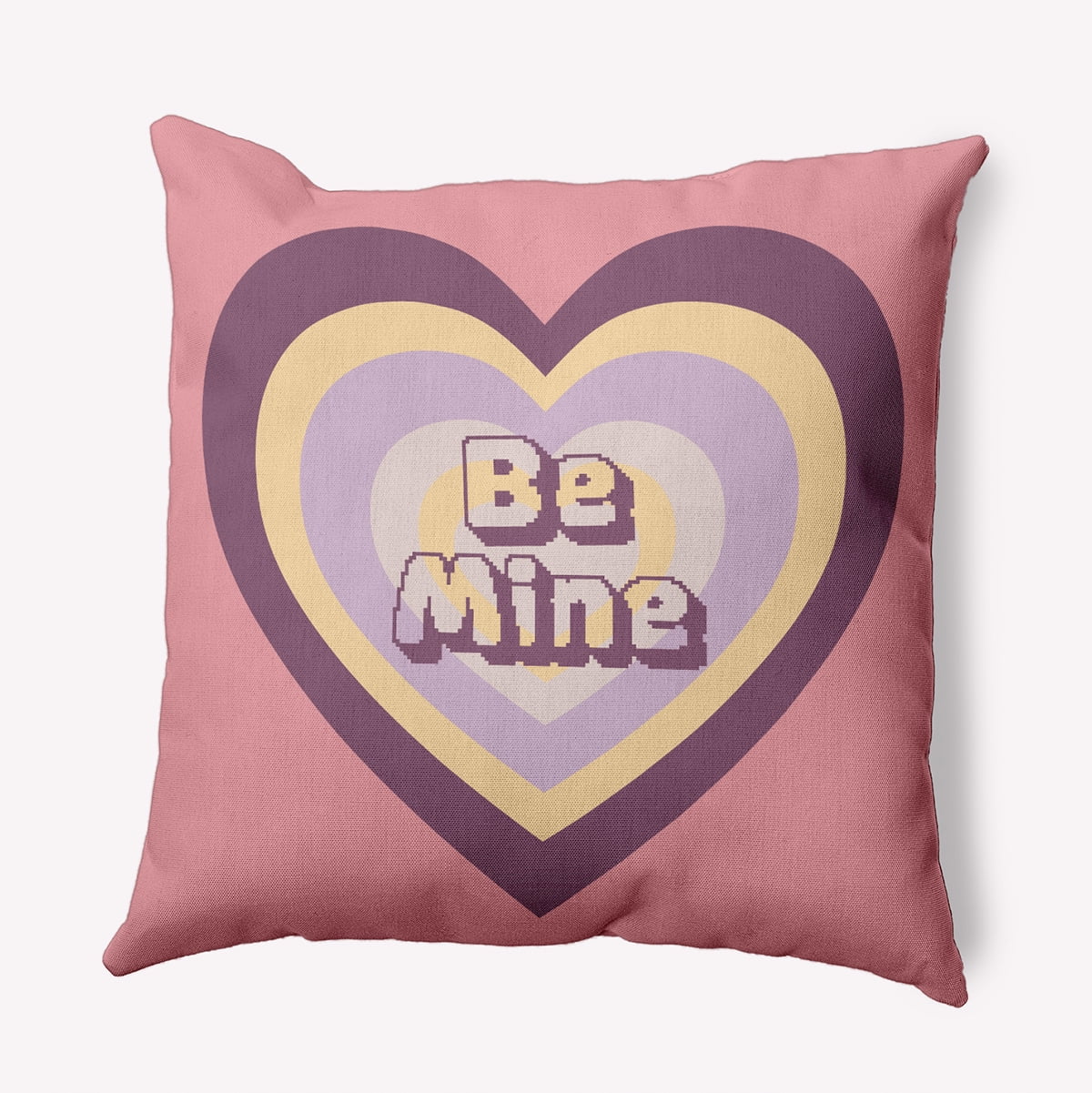 26" x 26" Simply Daisy Be Mine Polyester Accent Pillow, Pink Icing Qty 1