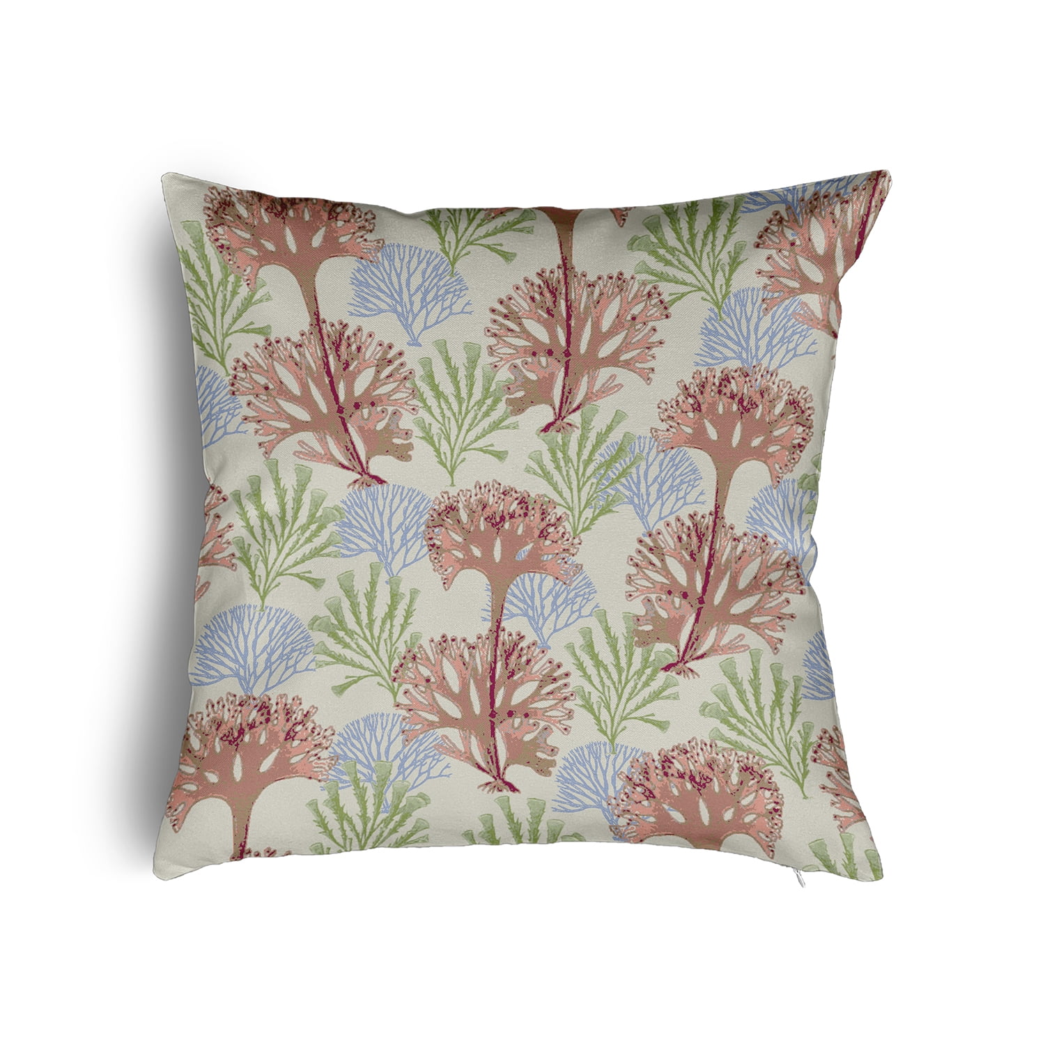 26" x 26" Simply Daisy Blooms and Branches Poly Pillow with Zipper, Soft Coral Qty 1