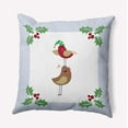 thumbnail image 1 of 26" x 26" Simply Daisy Christmas Birds Polyester Accent Pillow, Light Blue Qty 1, 1 of 3