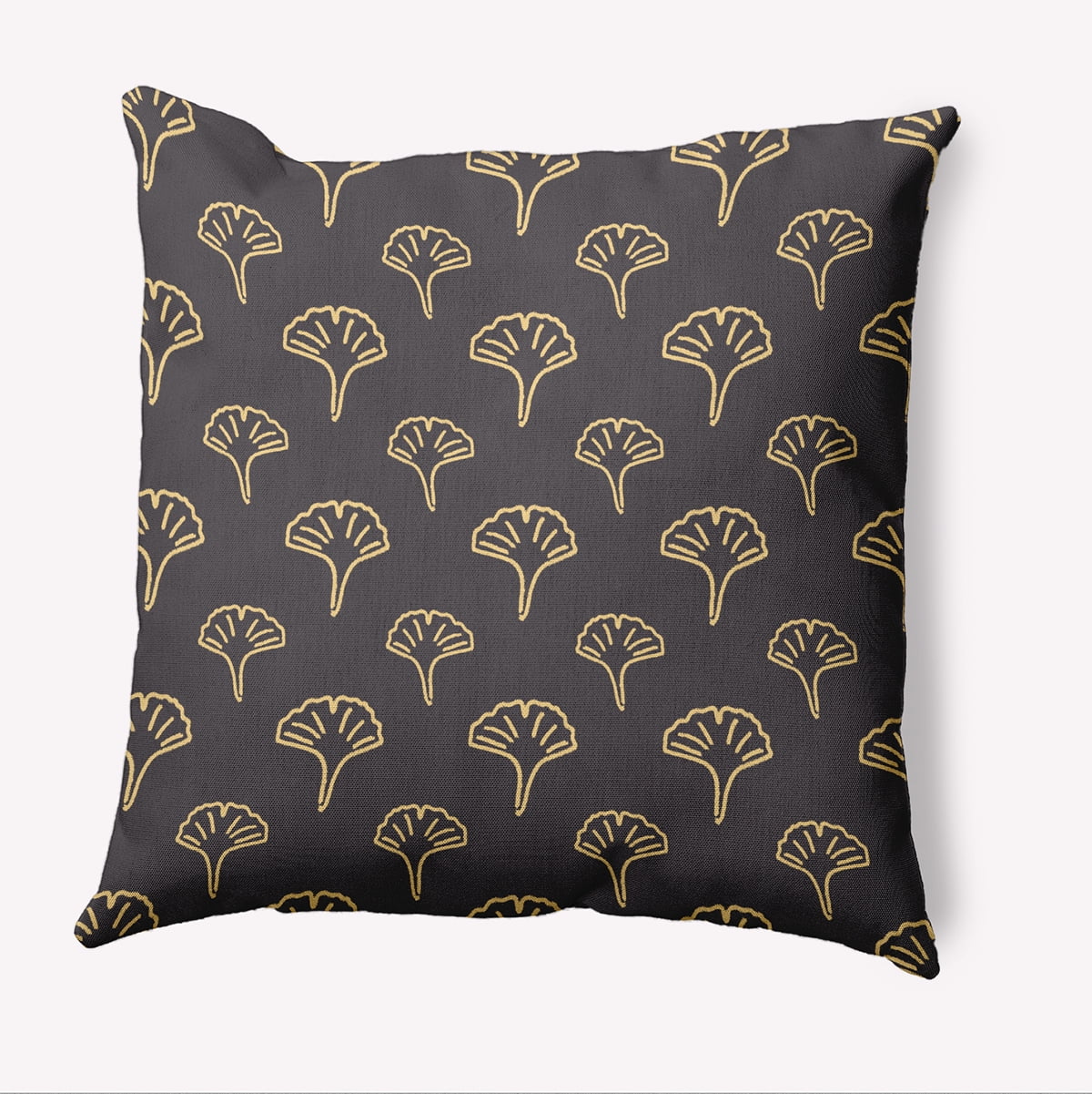 26" x 26" Simply Daisy Cottage Ginko Polyester Accent Pillow, Grey Qty 1