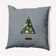 thumbnail image 1 of 26" x 26" Simply Daisy Crazy Christmas Polyester Accent Pillow, Mid Grey (1 Count), 1 of 4