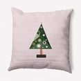 thumbnail image 1 of 26" x 26" Simply Daisy Crazy Christmas Polyester Accent Pillow, Pink (1 Count), 1 of 4