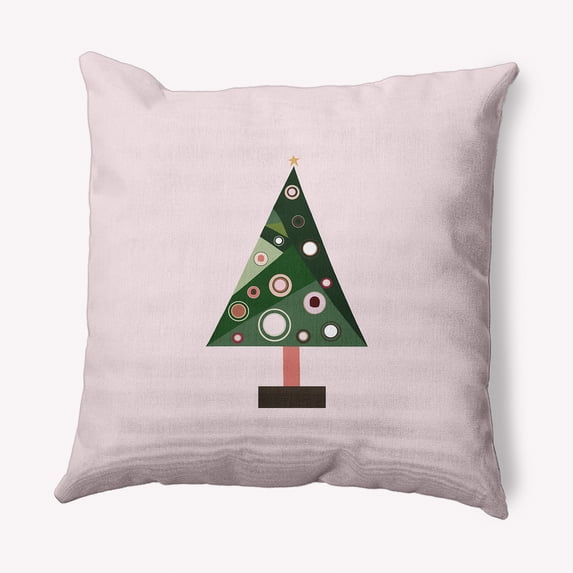 26" x 26" Simply Daisy Crazy Christmas Polyester Accent Pillow, Pink (1 Count)