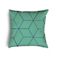 thumbnail image 1 of 26" x 26" Simply Daisy Cube Stack Poly Pillow with Zipper, True Mint Qty 1, 1 of 3
