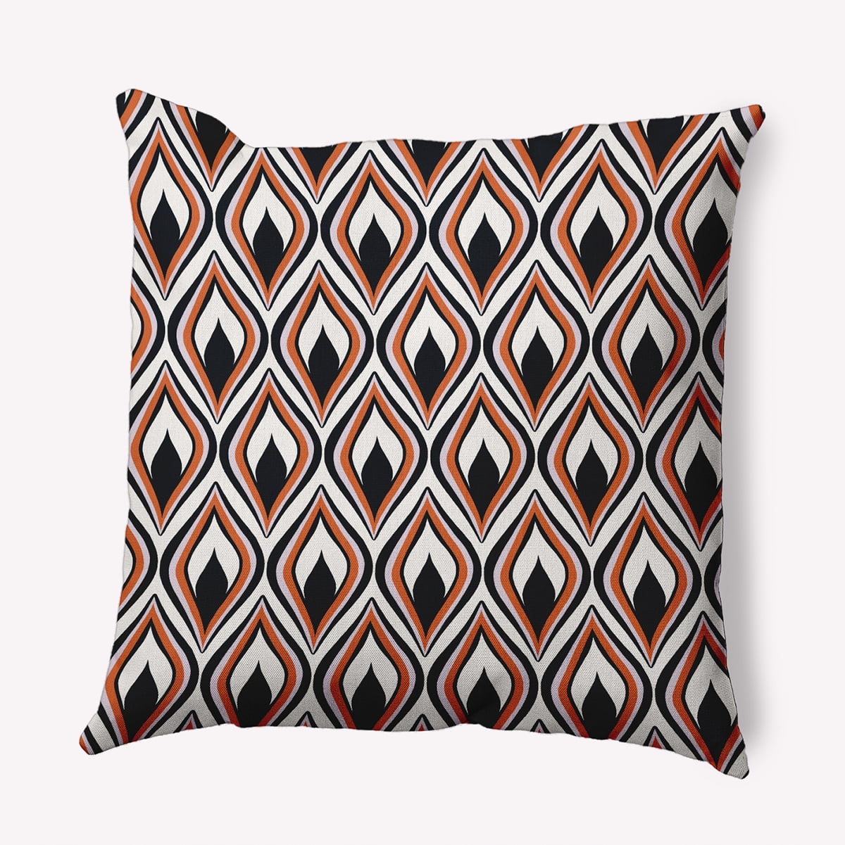 26" x 26" Simply Daisy Feathers Polyester Accent Pillow, Black Qty 1