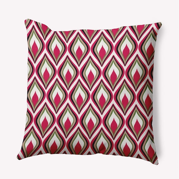 26" x 26" Simply Daisy Feathers Polyester Accent Pillow, Fuschia Qty 1