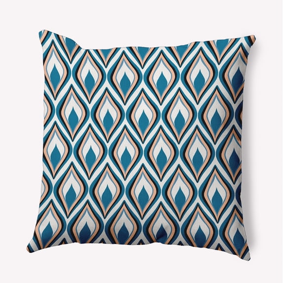 26" x 26" Simply Daisy Feathers Polyester Accent Pillow, Unreal Teal Qty 1