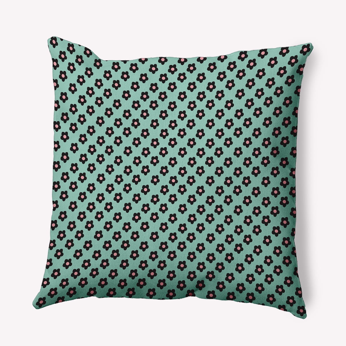 26" x 26" Simply Daisy Flower Power Polyester Accent Pillow, Spring Green Qty 1