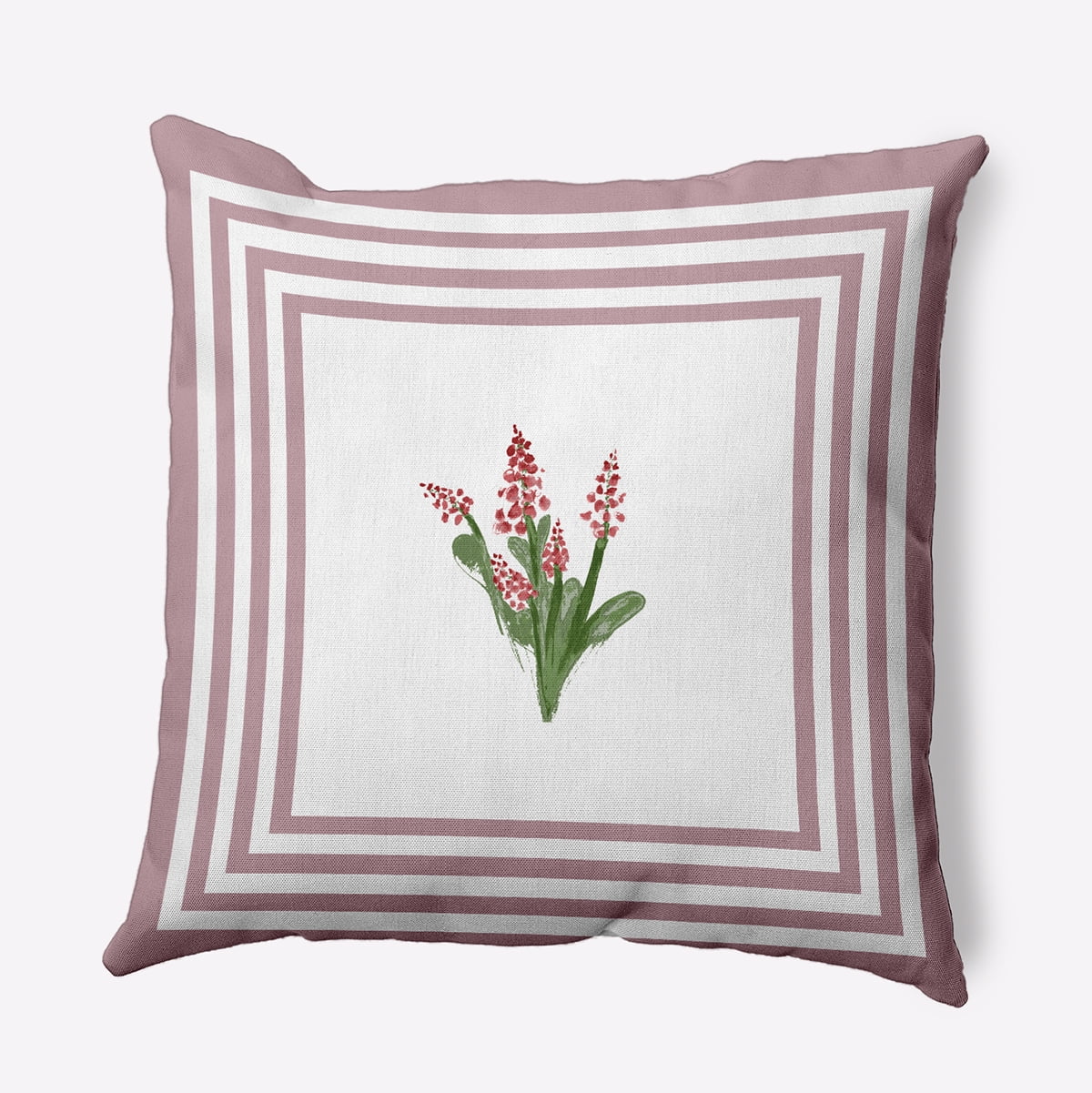 26" x 26" Simply Daisy Framed Bouquets Polyester Accent Pillow, Romantic Purple Qty 1