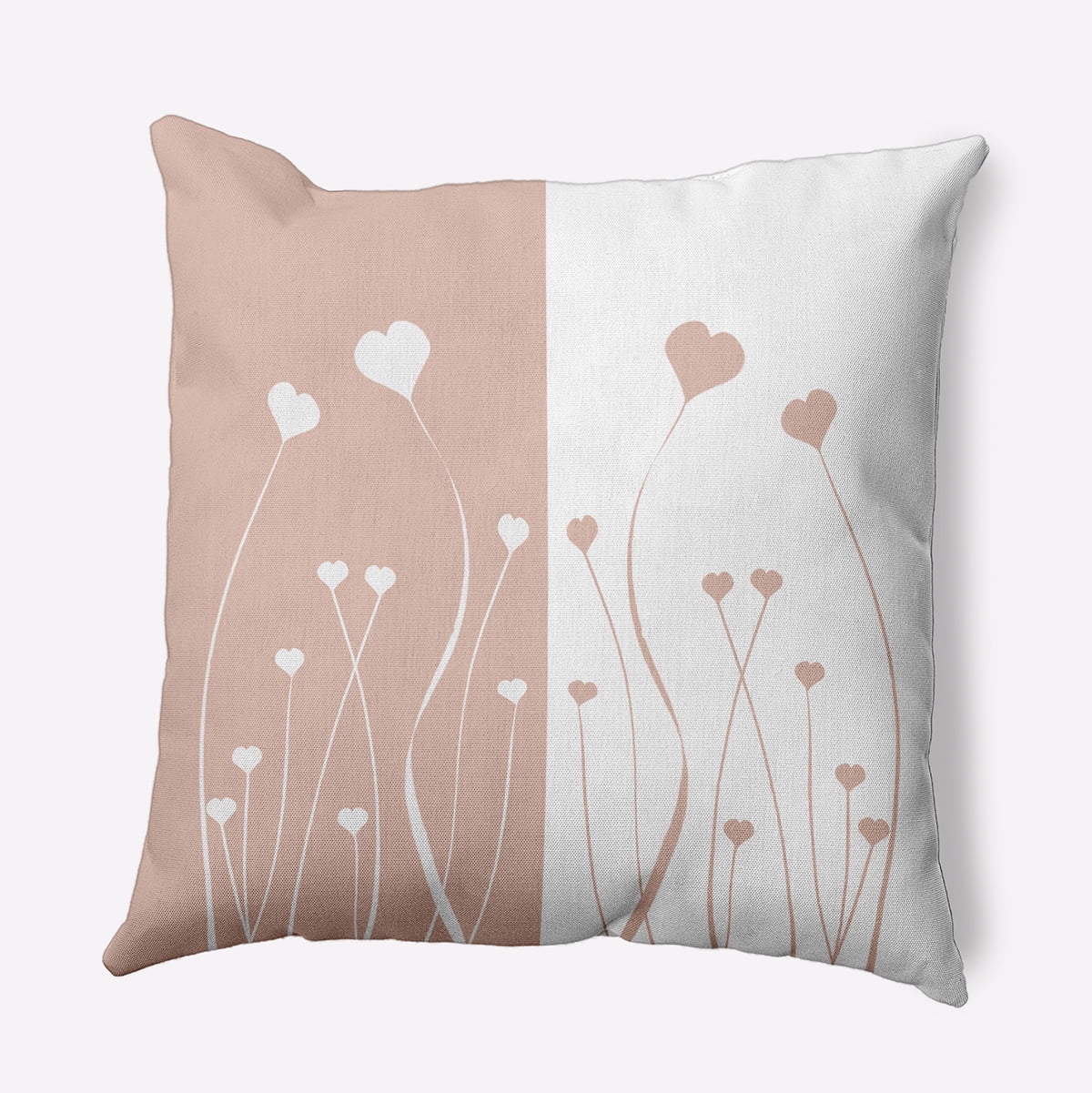 26" x 26" Simply Daisy Growing Love Polyester Accent Pillow, Sunwashed Brick Qty 1