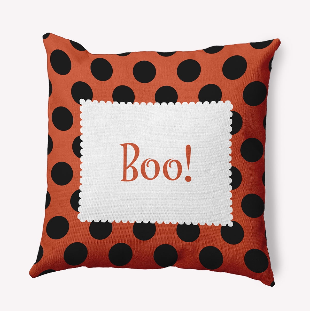 26" x 26" Simply Daisy Halloween Boo Dots Polyester Accent Pillow, Harvest Orange Qty 1