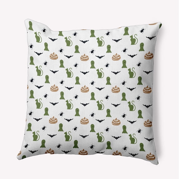 26" x 26" Simply Daisy Halloween Critters Polyester Accent Pillow, Scallion Qty 1