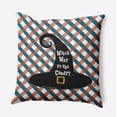 thumbnail image 1 of 26" x 26" Simply Daisy Halloween Witch Way to the Candy Polyester Accent Pillow, Unreal Teal Qty 1, 1 of 6