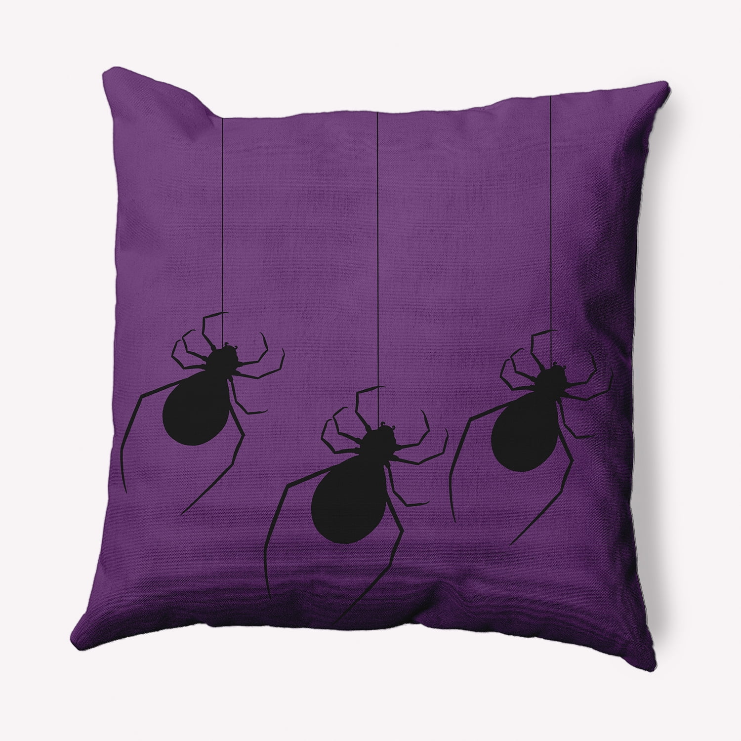 26" x 26" Simply Daisy Hanging Spiders Halloween Polyester Accent Pillow, Amethyst Qty 1