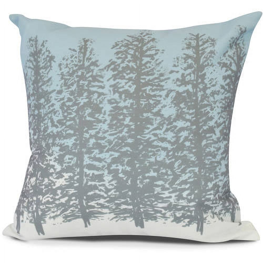 26" x 26" Simply Daisy Hidden Forrest Winter Polyester Accent Pillow, Grey Qty 1