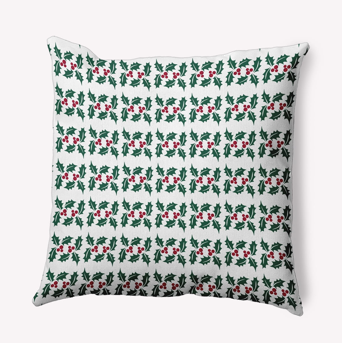 26" x 26" Simply Daisy Holly Stripes Polyester Accent Pillow, Forest Green Qty 1