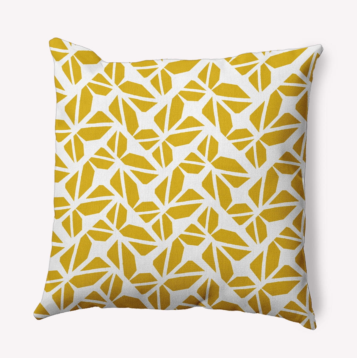 26" x 26" Simply Daisy Kaleidoscope Graffiti Polyester Accent Pillow, Mustard Qty 1