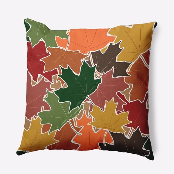 26" x 26" Simply Daisy Leaf Pile Polyester Accent Pillow, Forest Green Qty 1