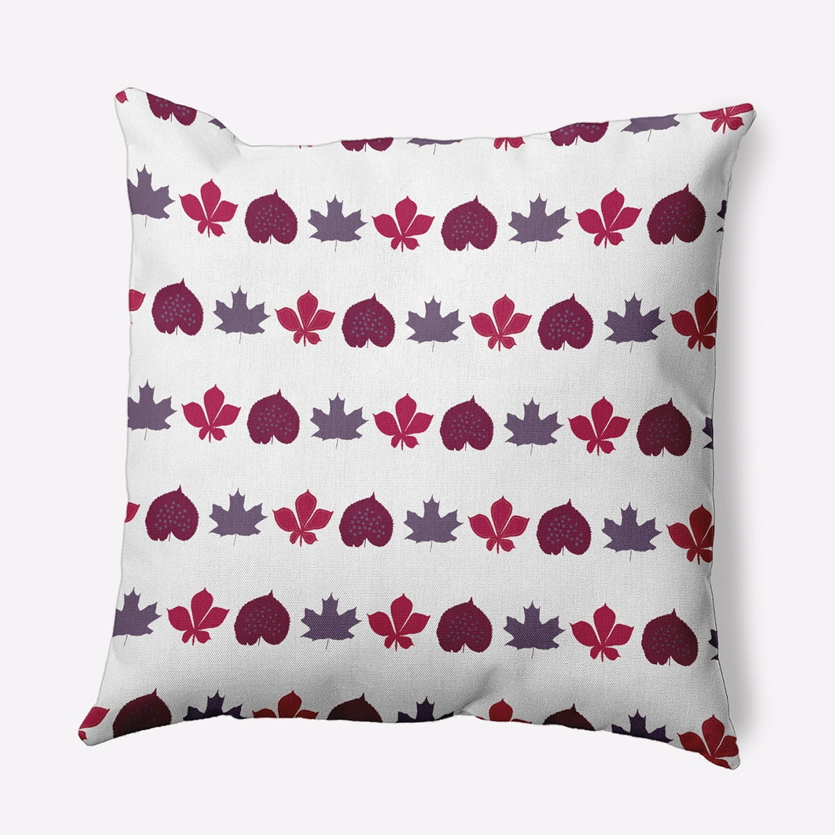 26" x 26" Simply Daisy Leaf Stripe Polyester Accent Pillow, Plum Qty 1