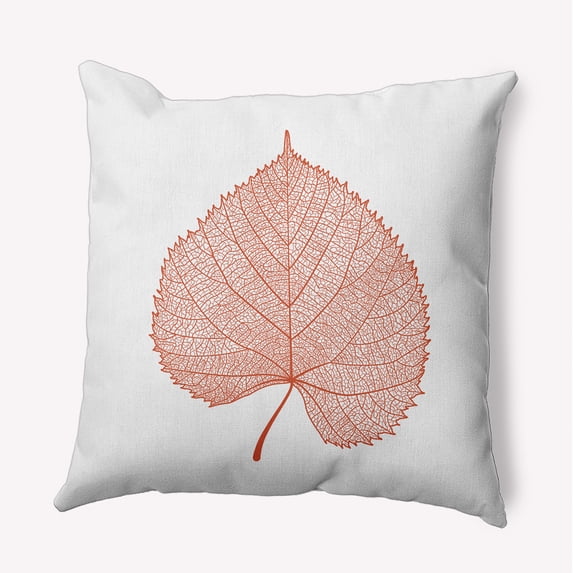 26" x 26" Simply Daisy Leaf Study Polyester Accent Pillow, Harvest Orange Qty 1