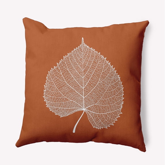 26" x 26" Simply Daisy Leaf Study Polyester Accent Pillow, Nutmeg Qty 1