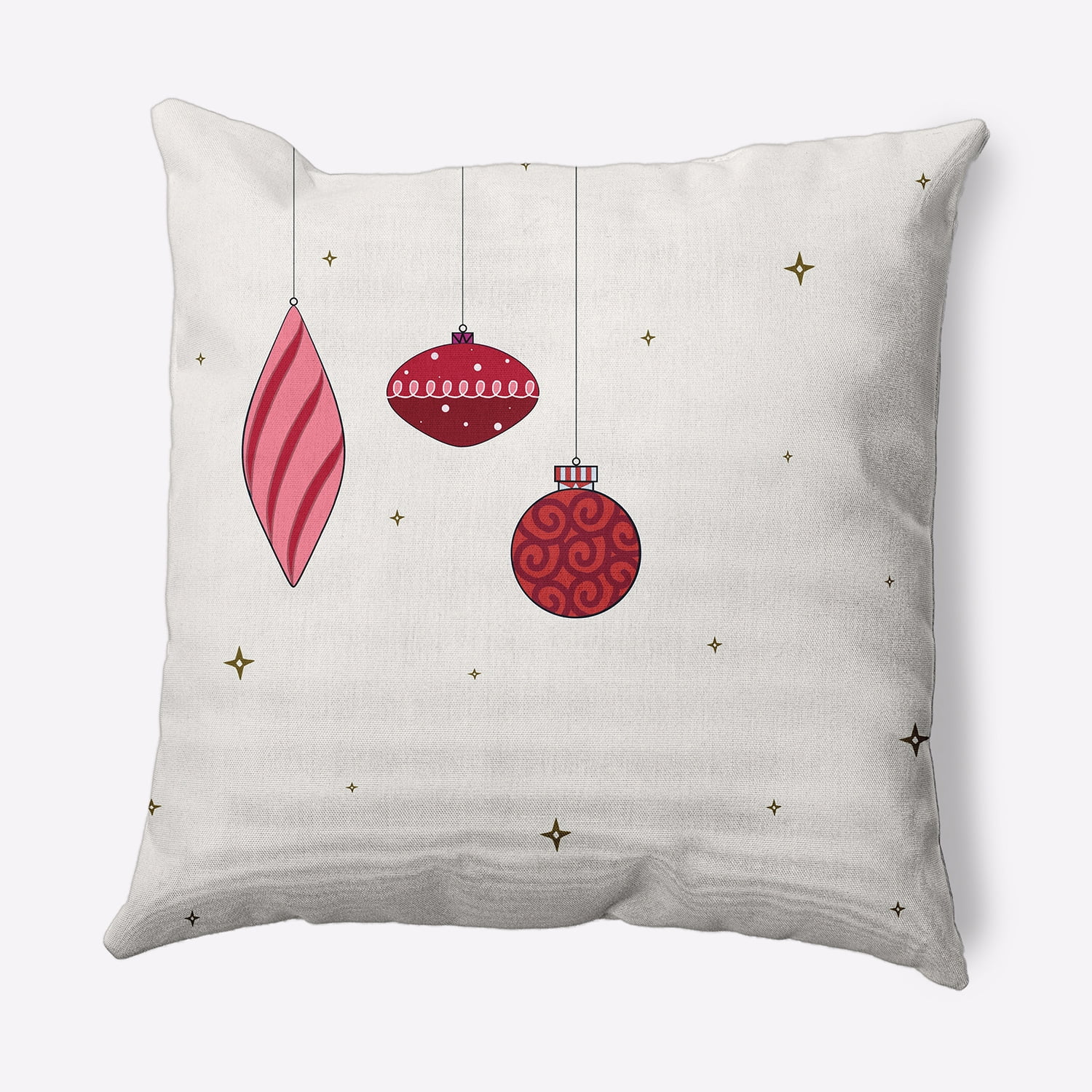 26" x 26" Simply Daisy Light Bright Polyester Accent Pillow, Red (1 Count)
