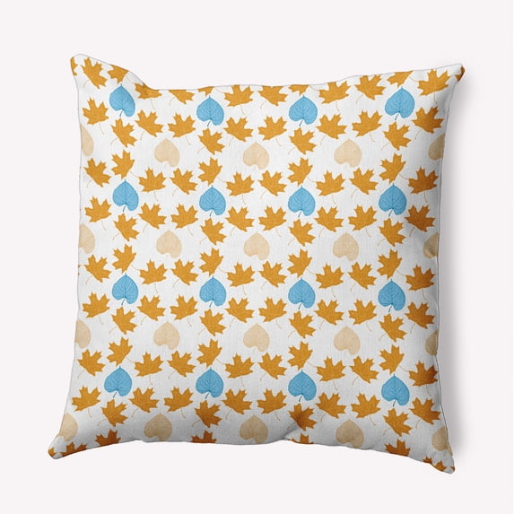 26" x 26" Simply Daisy Lots of Leaves Polyester Accent Pillow, Golden Mustard Qty 1