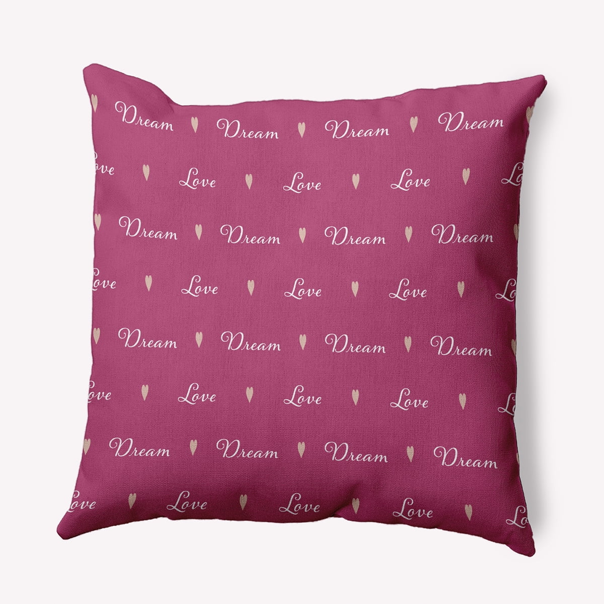 26" x 26" Simply Daisy Love Dream Polyester Accent Pillow, Pink Qty 1