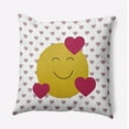 thumbnail image 1 of 26" x 26" Simply Daisy Love Emoji Polyester Accent Pillow, Romantic Purple Qty 1, 1 of 3