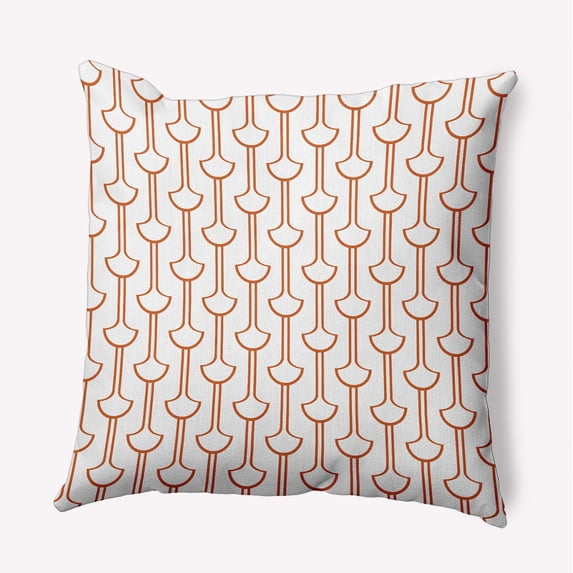 26" x 26" Simply Daisy Modern Ginko Polyester Accent Pillow, Dusty Orange Qty 1