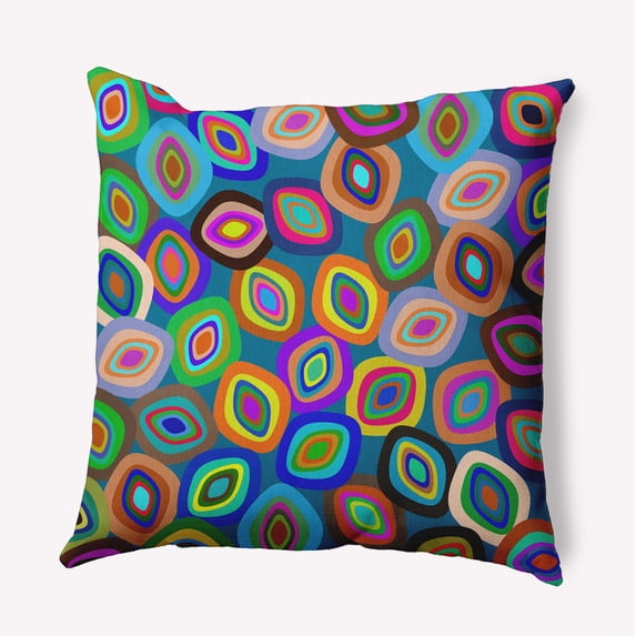 26" x 26" Simply Daisy Modern Leaf Pile Polyester Accent Pillow, Multi Qty 1