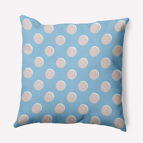 26" x 26" Simply Daisy Polka Dots Polyester Accent Pillow, Carolina Blue Qty 1