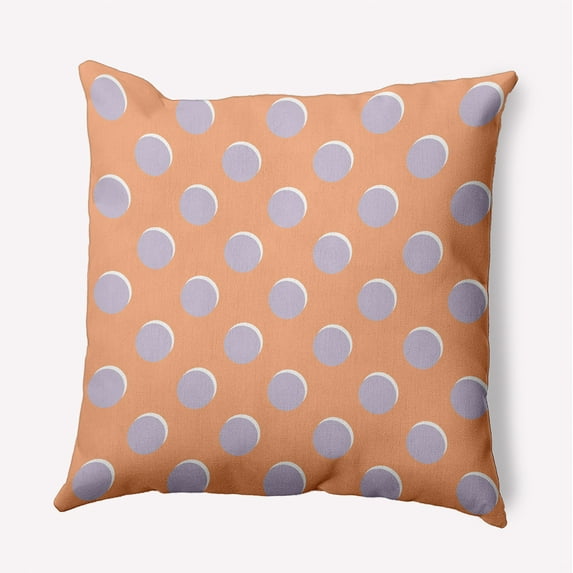26" x 26" Simply Daisy Polka Dots Polyester Accent Pillow, Orange Qty 1