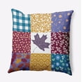 thumbnail image 1 of 26" x 26" Simply Daisy Printed Quilt Leaves Polyester Accent Pillow, Larkspur Qty 1, 1 of 6