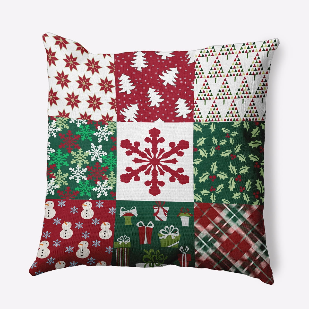 26" x 26" Simply Daisy Quilted Christmas Polyester Accent Pillow, Haute Red Qty 1
