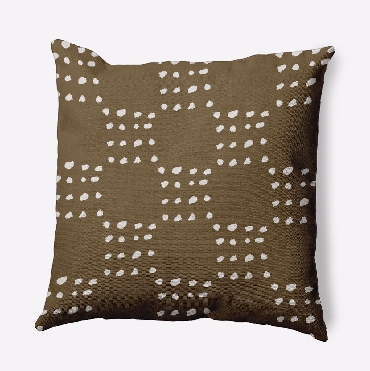 26" x 26" Simply Daisy Stitched Dots Polyester Accent Pillow, Hoisin Qty 1
