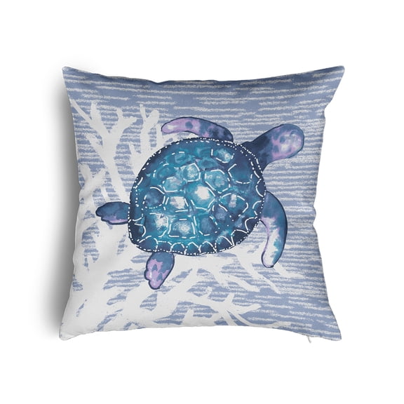 26" x 26" Simply Daisy Turtle Friend Poly Pillow with Zipper, Peri Qty 1