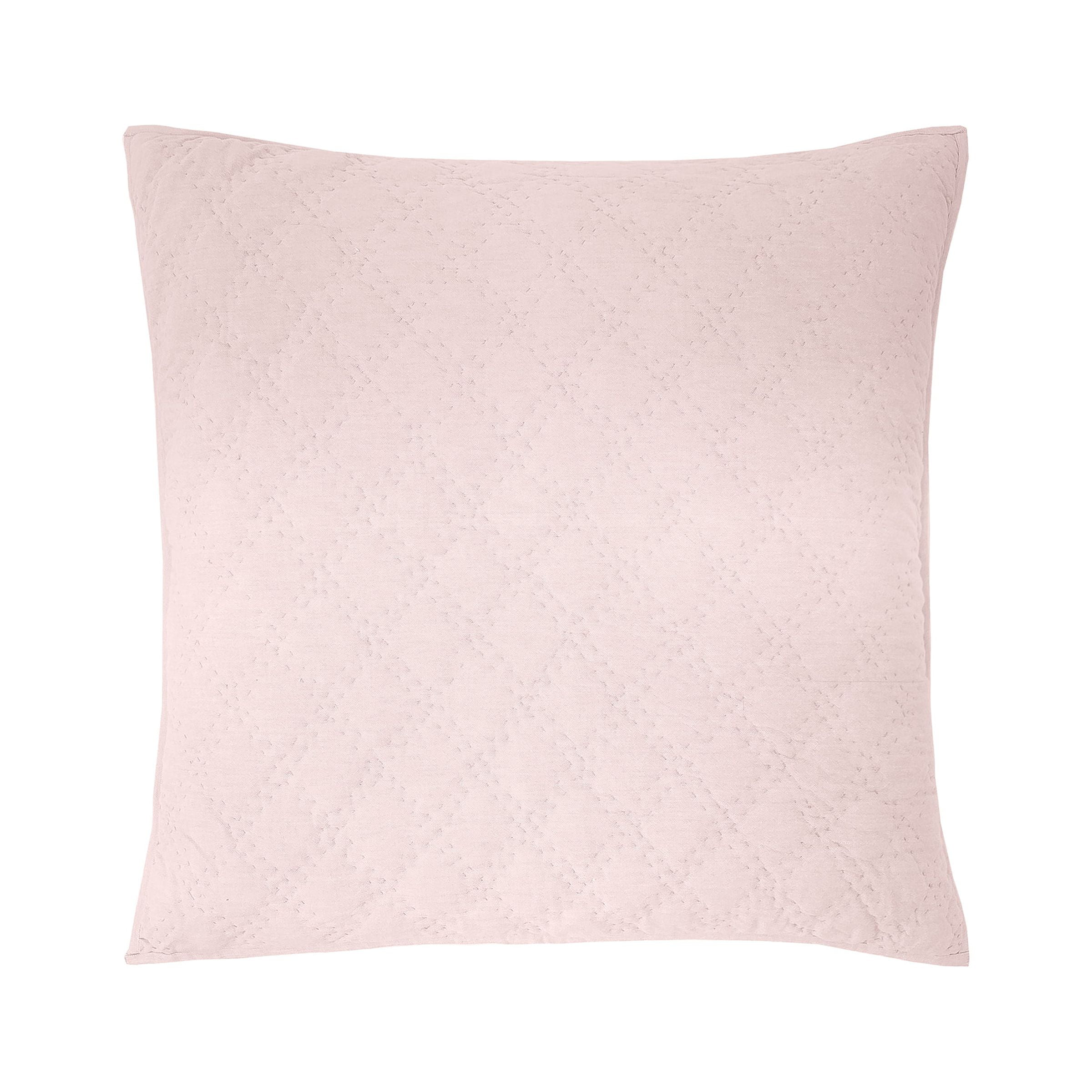Sutton Rosewood Double-Layered Diamond Quilted Cotton Euro Sham