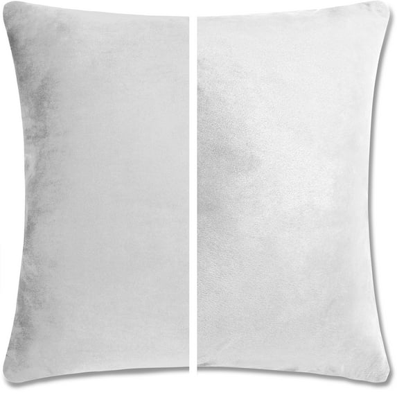 26" x 26" Throw Pillow - White Dandelion: 2 PCS / 4 Sided. Luxurious Premium Down Feather Fill w/ Reversible Cover Microsuede/Microplush Fabric. Forever Fluffy. Beautiful & Supportive. Soft & Comfy.