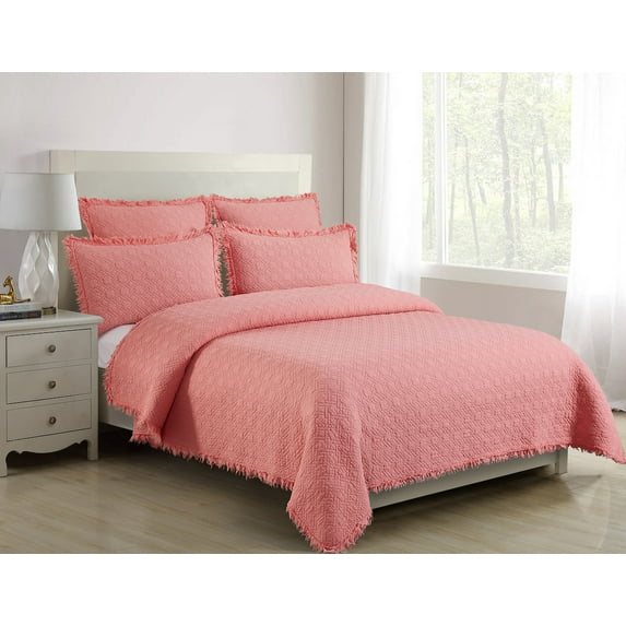 26" x 26" Trellis Peony Cotton Euro Sham Set - Machine Washable