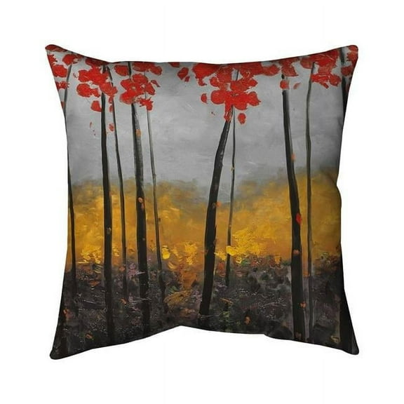 26 x 26 in. Abstract Autumn Trees-Double Sided Print Indoor Pillow