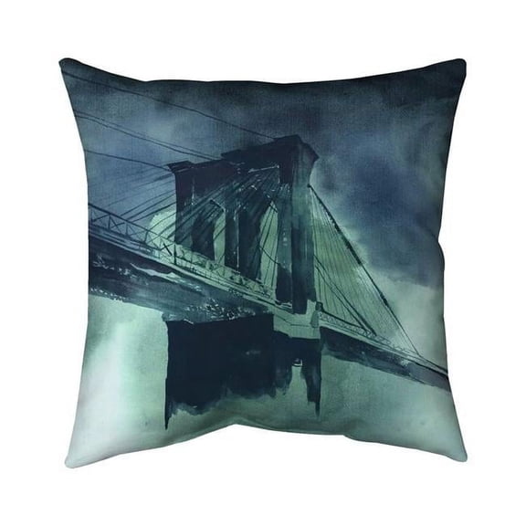 26 x 26 in. Abstract View of Brooklyn Bridge-Double Sided Print Indoor Pillow