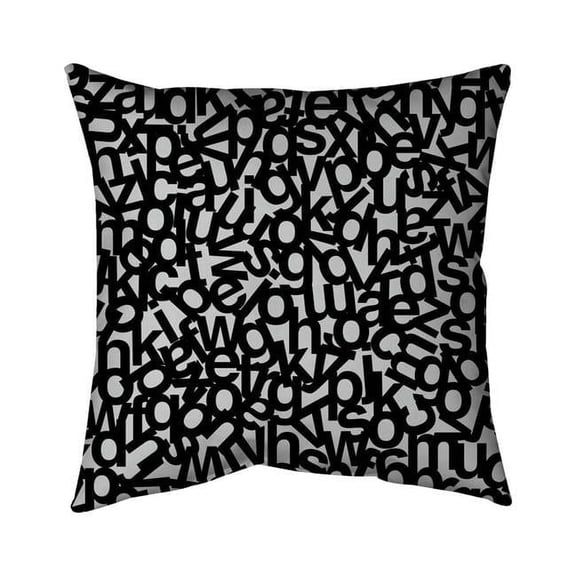 26 x 26 in. Alphabet-Double Sided Print Indoor Pillow