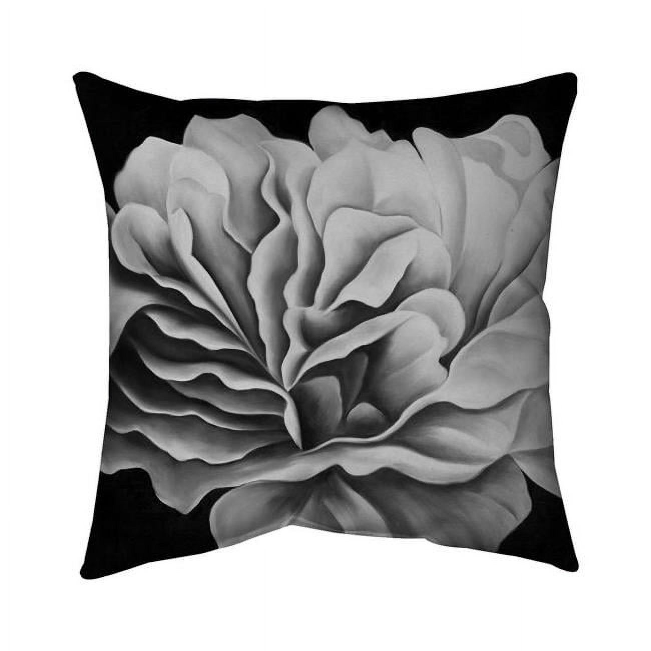 26 x 26 in. Beautiful Black & White FlowerDouble Sided Print Indoor